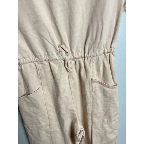 Zara Cotton Short Sleeve Jumpsuit Size 11-12 Tie Waist Pockets Kids Girl’s - Picture 4 of 6